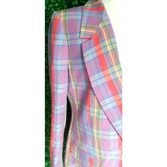 7. J.Crew Collection Willa Italian viscose-blend blazer in sunset plaid - Picture 7 of 11